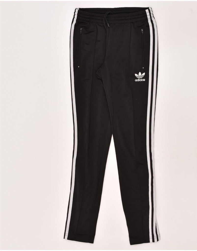 ADIDAS Womens Tracksuit Trousers UK 4 XS Black Polyester | Vintage Adidas | Thrift | Second-Hand Adidas | Used Clothing | Messina Hembry 