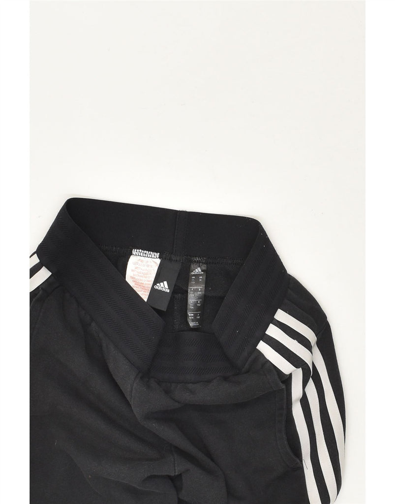 ADIDAS Girls Tracksuit Trousers 11-12 Years Black Cotton | Vintage Adidas | Thrift | Second-Hand Adidas | Used Clothing | Messina Hembry 