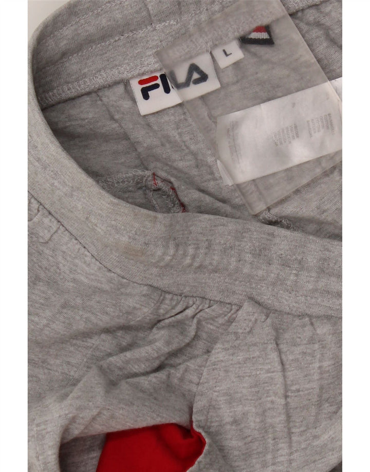 Fila Mens Tracksuit Trousers Joggers Large  Grey Cotton