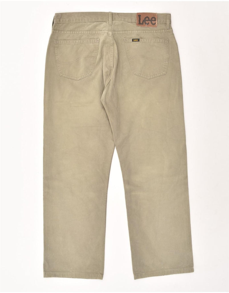 LEE Mens Straight Jeans W36 L28 Khaki Cotton | Vintage Lee | Thrift | Second-Hand Lee | Used Clothing | Messina Hembry 