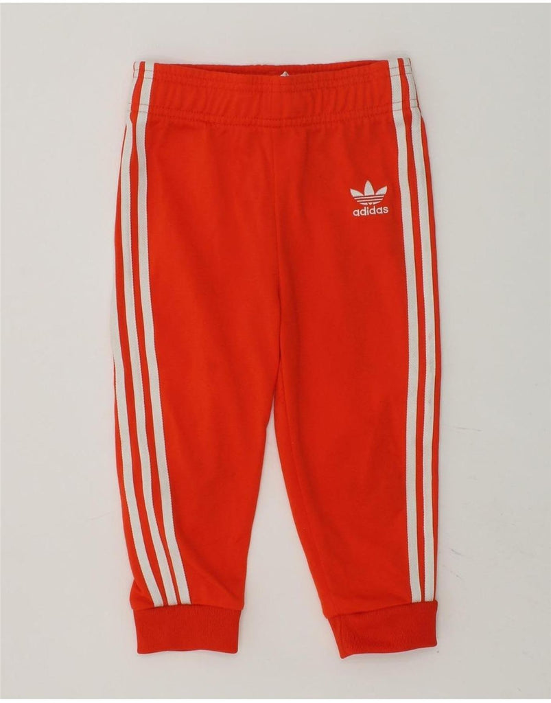 ADIDAS Baby Boys Joggers Tracksuit Trousers 18-24 Months Red Polyester | Vintage Adidas | Thrift | Second-Hand Adidas | Used Clothing | Messina Hembry 