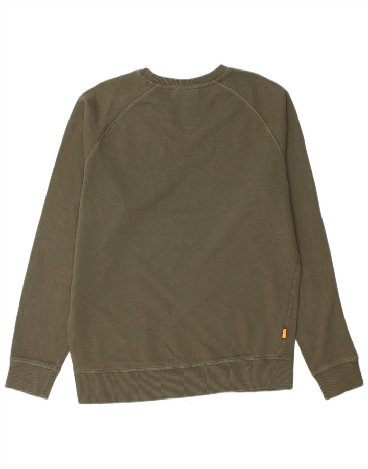 Timberland Mens Regular Fit Sweatshirt Jumper Small Khaki Cotton