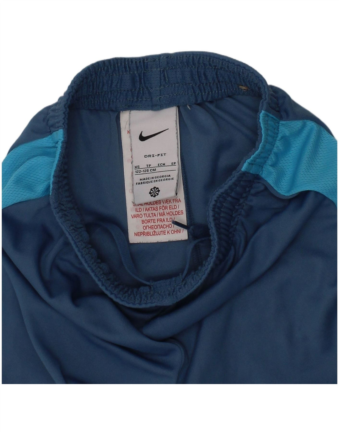 Nike Boys Sport Shorts 7-8 Years XS Blue Colourblock Polyester