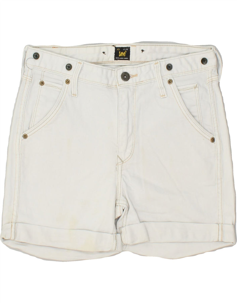 LEE Womens Denim Shorts W27 Small Off White Cotton Vintage Lee and Second-Hand Lee from Messina Hembry 