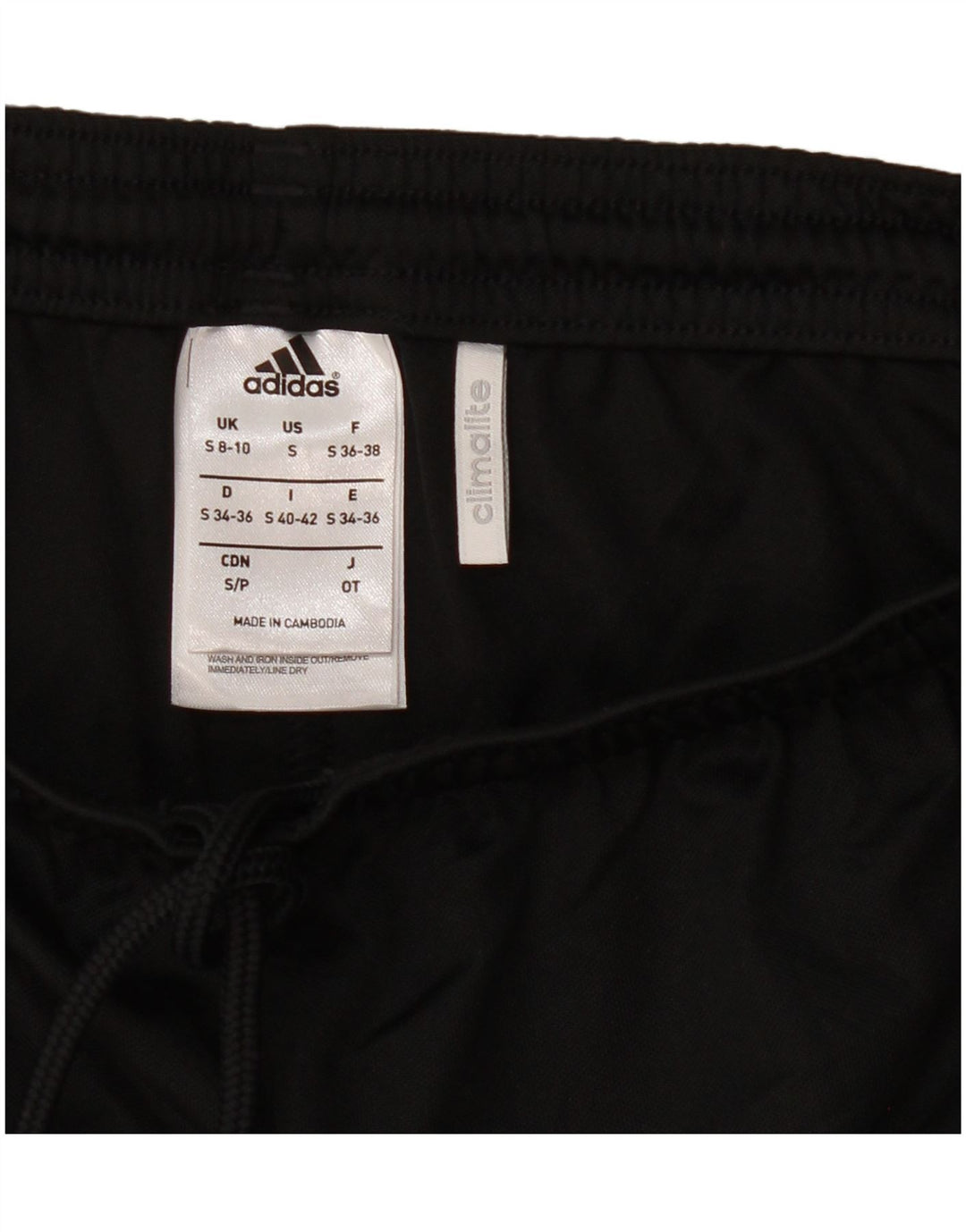 Adidas Womens Climalite Sport Shorts UK 8/10 Small  Black Polyester