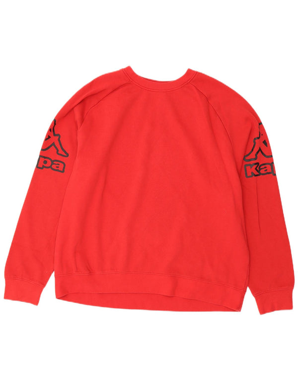KAPPA Mens Graphic Sweatshirt Jumper 2XL Red Cotton