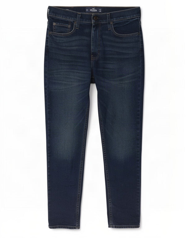 Hollister Womens Tapered Jeans W32 L30 Navy Blue Cotton