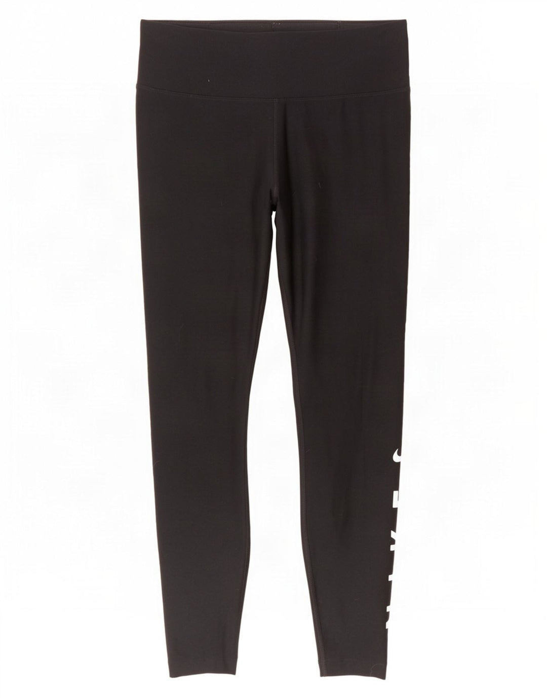 Nike Womens Dri Fit Graphic Leggings UK 14 Medium Black Polyester
