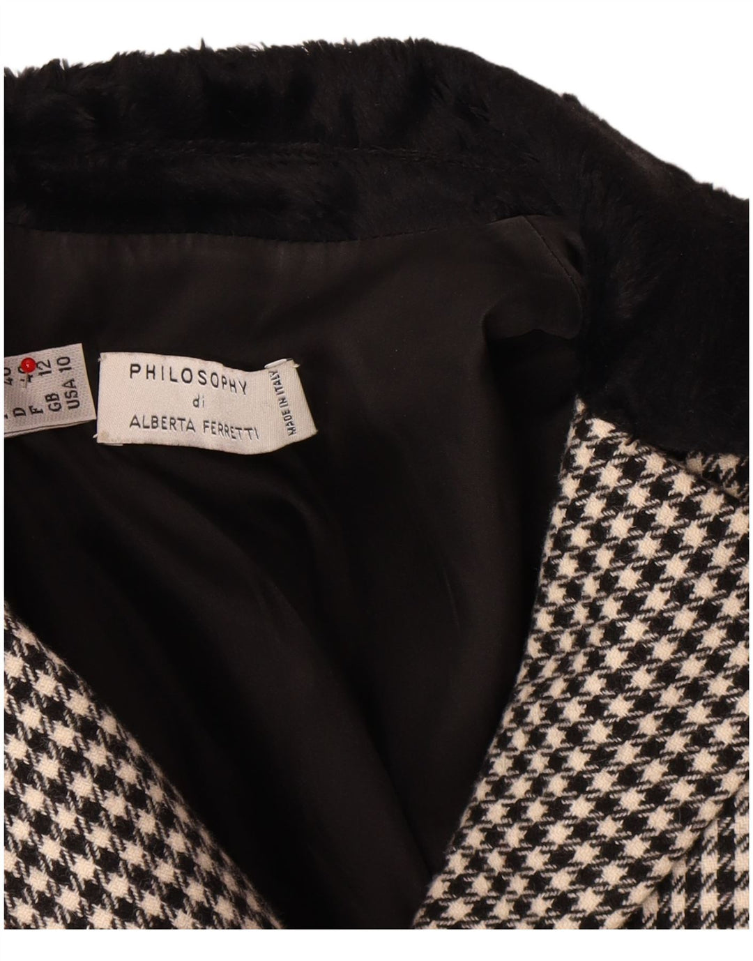 PHILOSOPHY DI ALBERTA FERRETTI Womens Blazer Jacket UK 12 Medium  Black