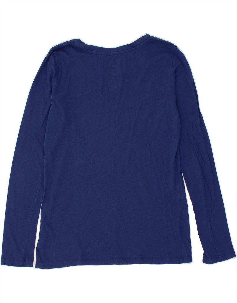 GAP Womens Top Long Sleeve UK 10 Small Navy Blue Cotton Vintage Gap and Second-Hand Gap from Messina Hembry 