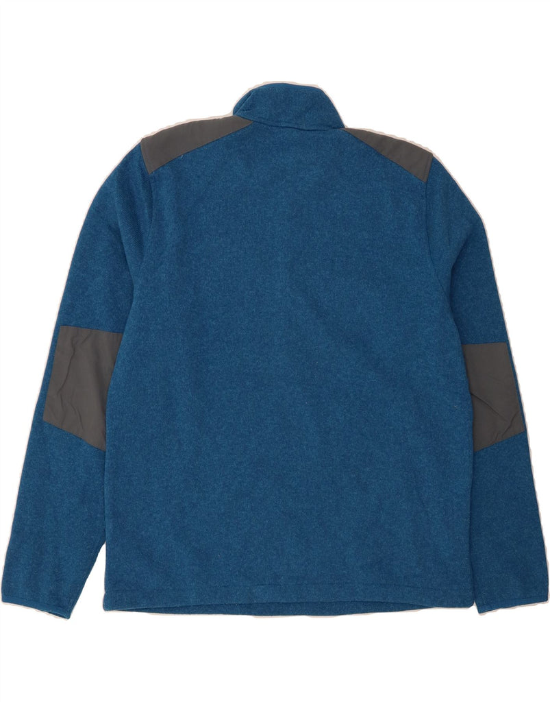 L.L.BEAN Mens Zip Neck Sweatshirt Jumper Large Blue Polyester Vintage L.L.Bean and Second-Hand L.L.Bean from Messina Hembry 