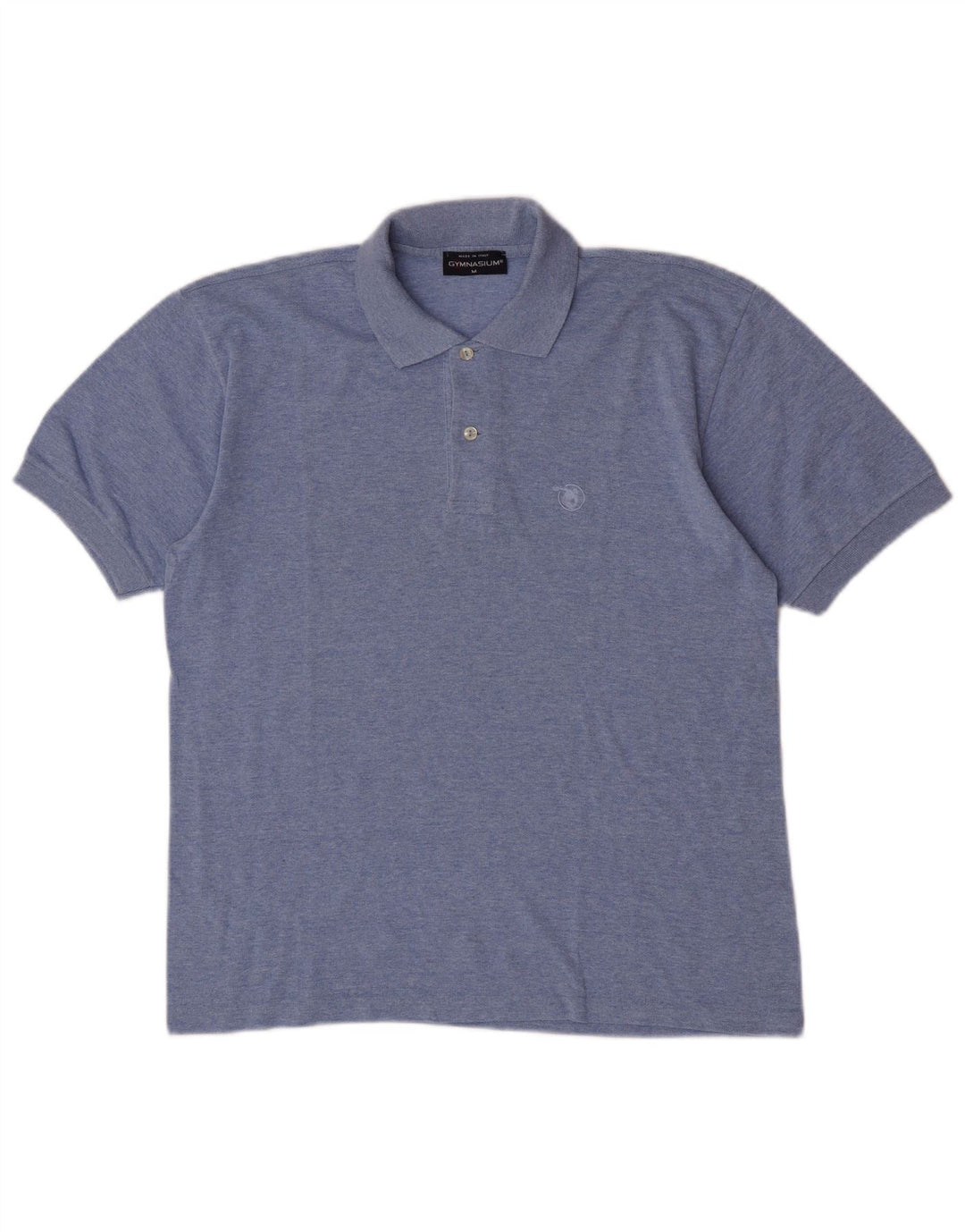 Gymnasium Mens Short Sleeve Polo Shirt Medium Blue