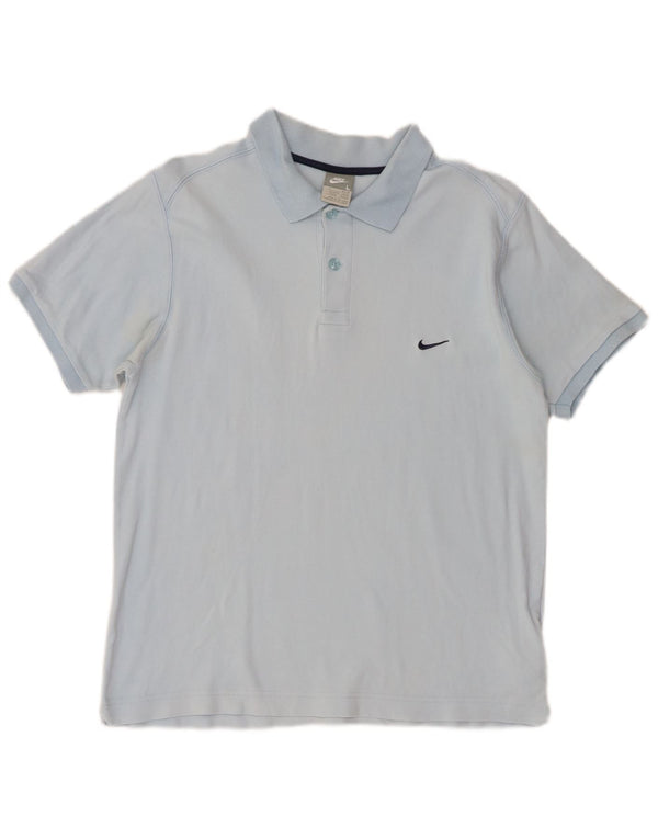 Nike Mens Polo Shirt Large Blue Cotton