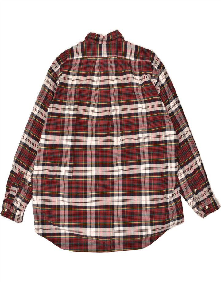 RALPH LAUREN Mens Shirt Large Red Check Cotton
