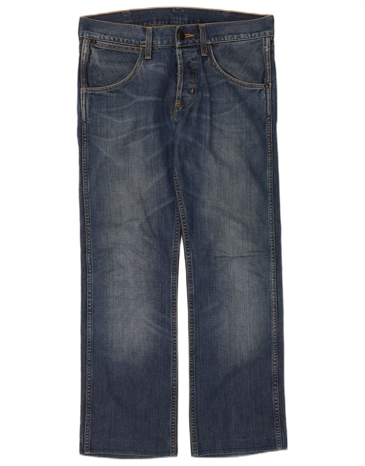 Wrangler Mens 4 RRB Straight Jeans W30 L28 Blue Cotton