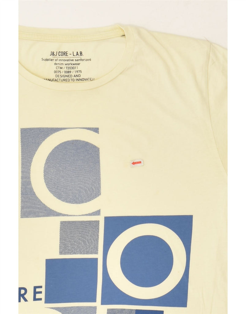 J&J CORE Mens Graphic T-Shirt Top Small Off White | Vintage J&J CORE | Thrift | Second-Hand J&J CORE | Used Clothing | Messina Hembry 