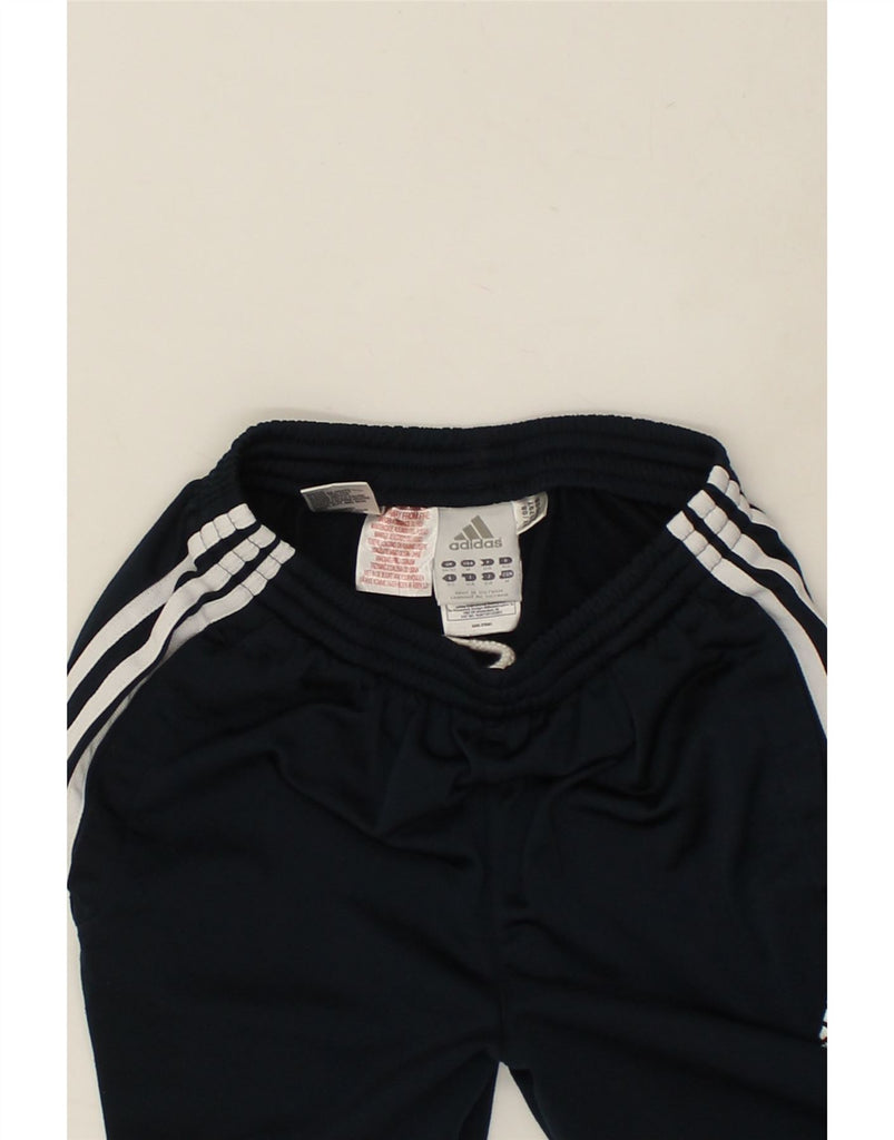 ADIDAS Boys Tracksuit Trousers 11-12 Years Navy Blue Colourblock Polyester Vintage Adidas and Second-Hand Adidas from Messina Hembry 