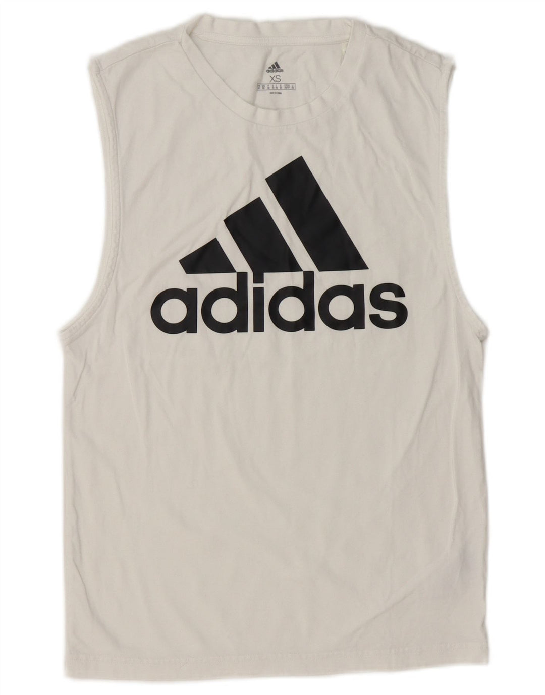 Adidas Mens Graphic Vest Top XS White Cotton