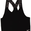 Nike Womens Dri Fit Sport Bra Graphic Vest Top UK 14 Medium Black Polyester