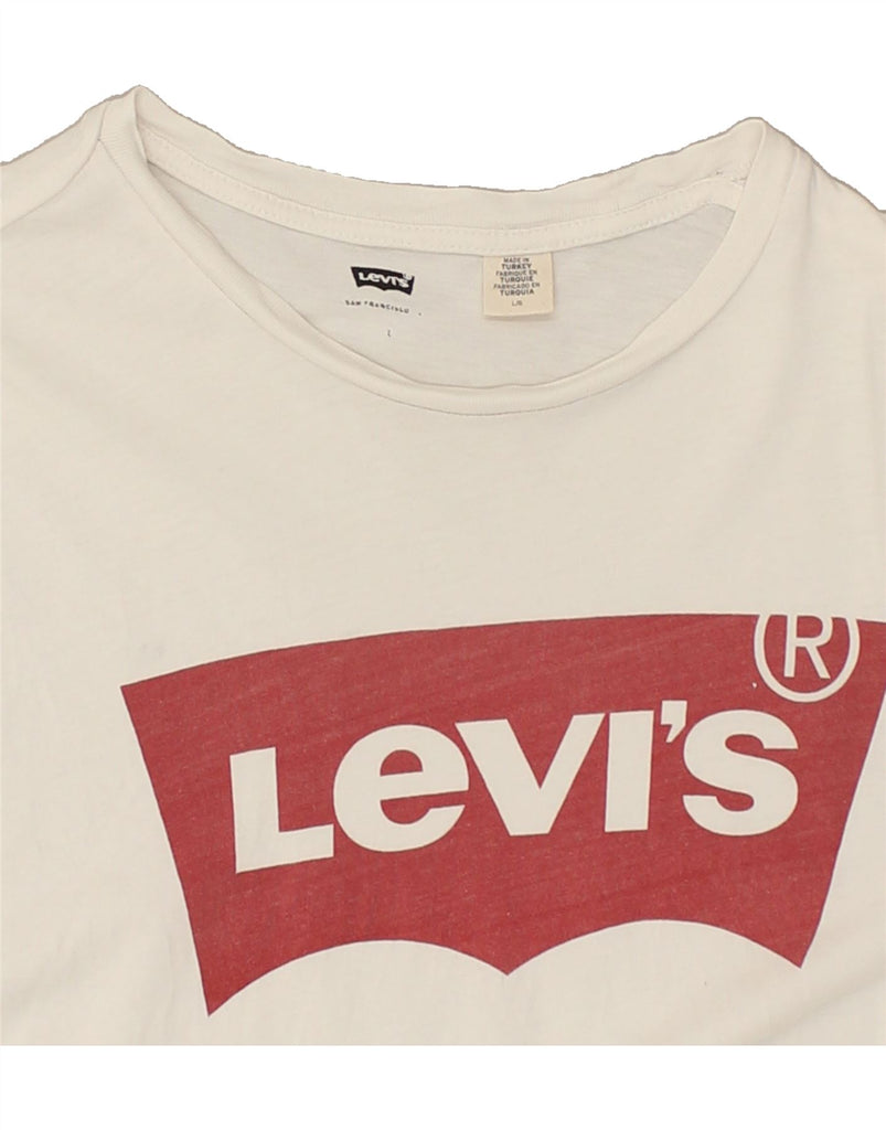 LEVI'S Mens Graphic T-Shirt Top Large White Cotton | Vintage Levi's | Thrift | Second-Hand Levi's | Used Clothing | Messina Hembry 