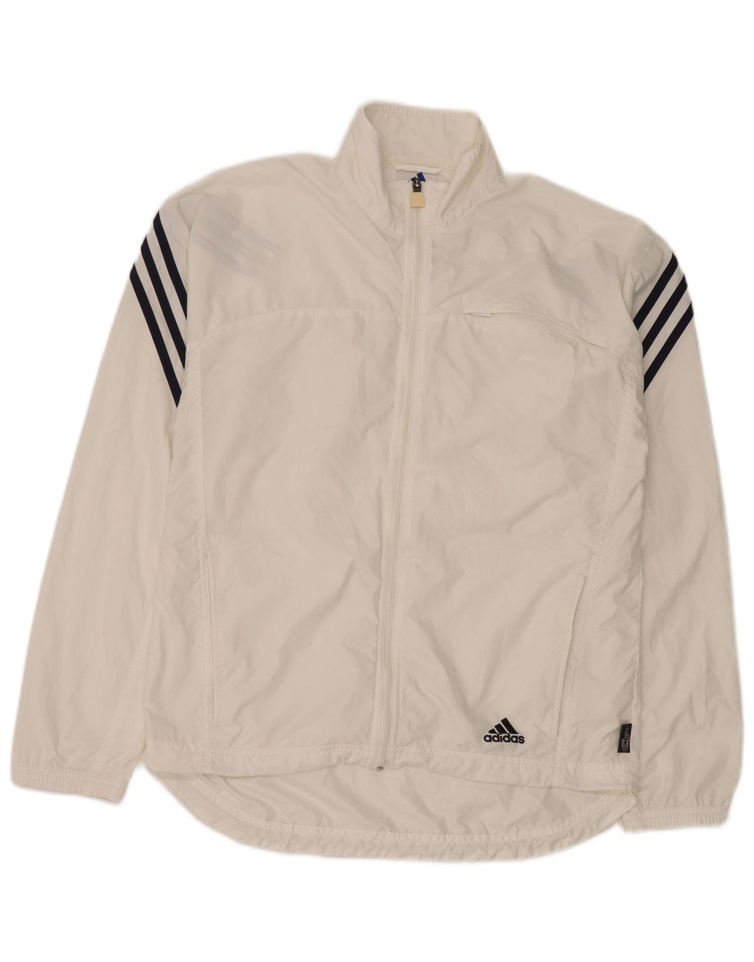 Adidas Mens Tracksuit Top Jacket Small White Polyester