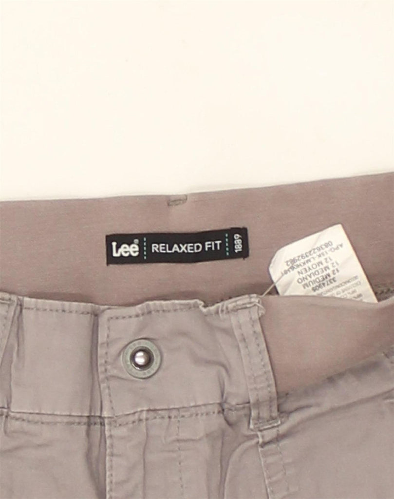 LEE Womens Relaxed Fit Capri Trousers UK 14 Medium W31 L22 Grey Cotton | Vintage Lee | Thrift | Second-Hand Lee | Used Clothing | Messina Hembry 