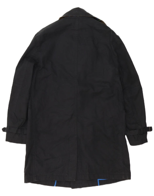 BODEN Mens Trench Coat UK 40 Large Black Cotton