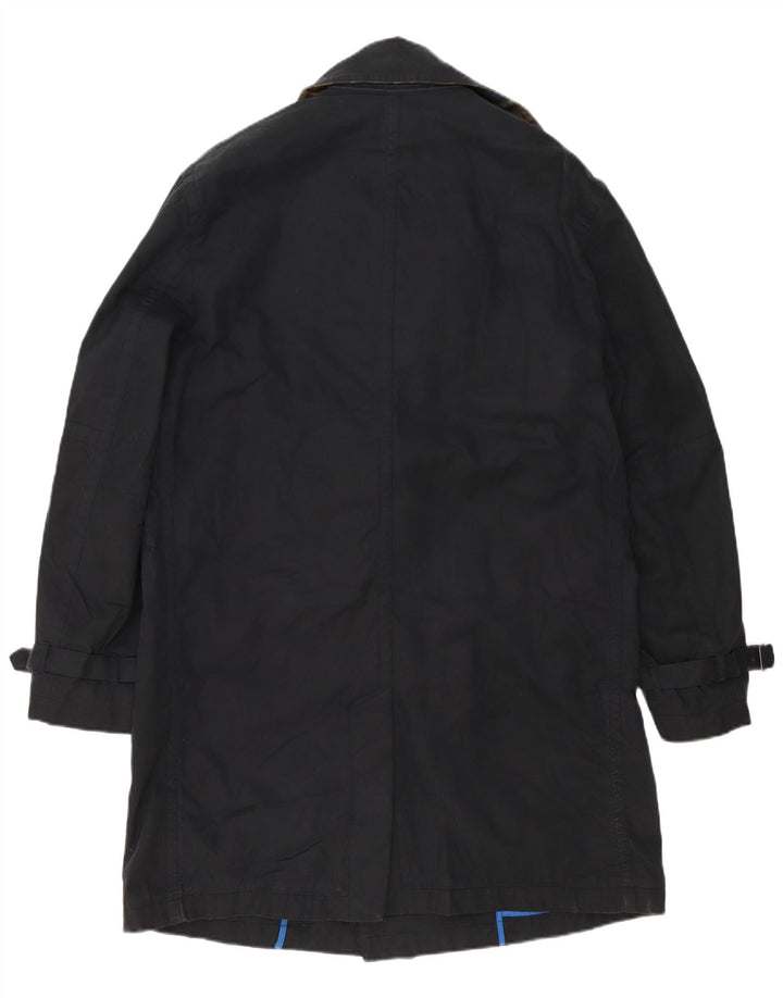 BODEN Mens Trench Coat UK 40 Large Black Cotton