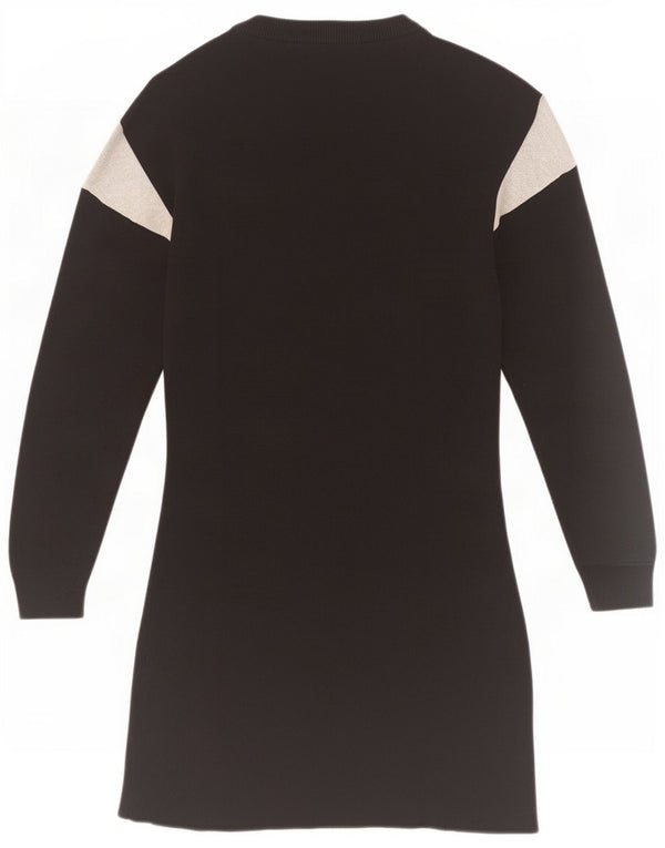Guess Girls Graphic Long Sleeve T-Shirt Dress 9-10 Years Black Colourblock