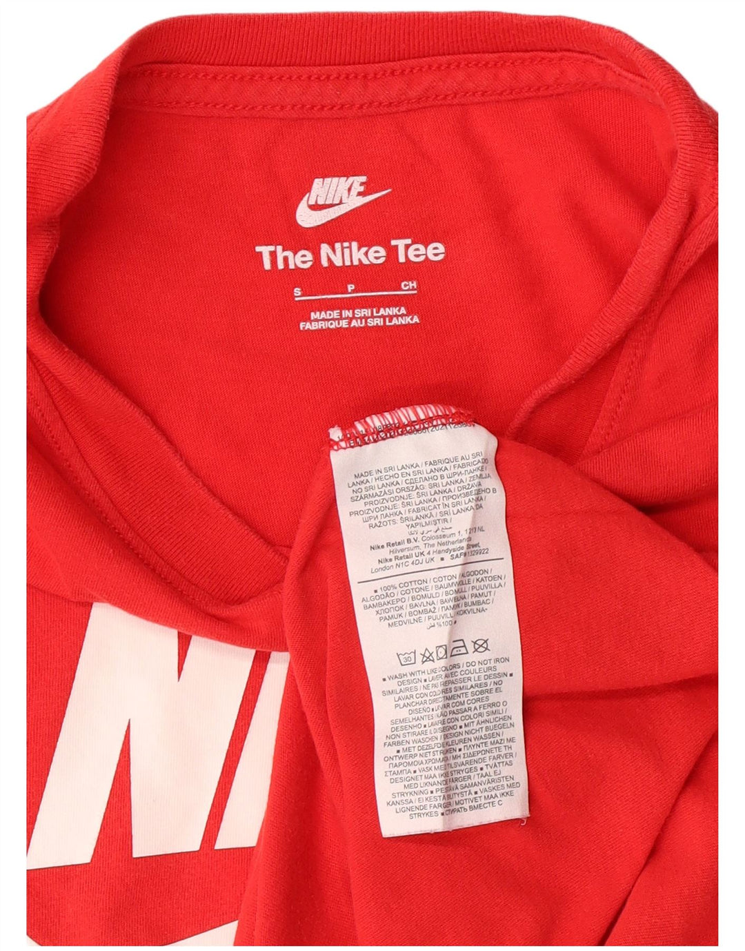 Nike Mens Graphic T-Shirt Top Small Red Cotton