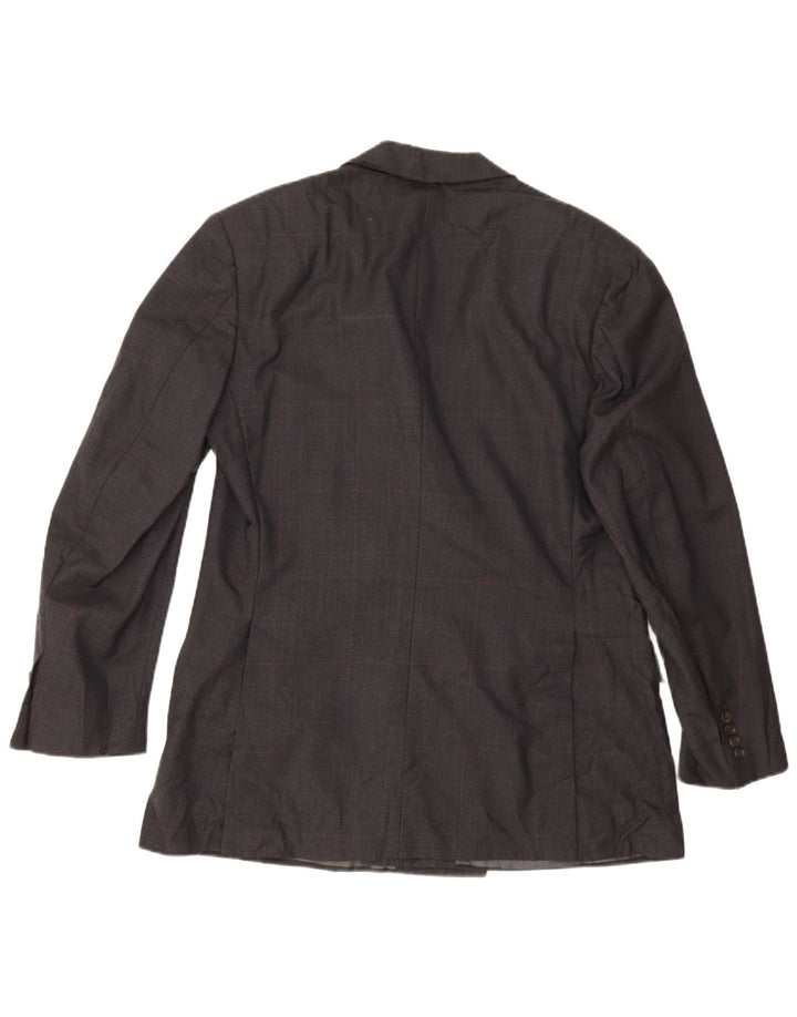 Polo Ralph Lauren Mens Double Breasted Blazer Jacket UK 40 Large Grey Check