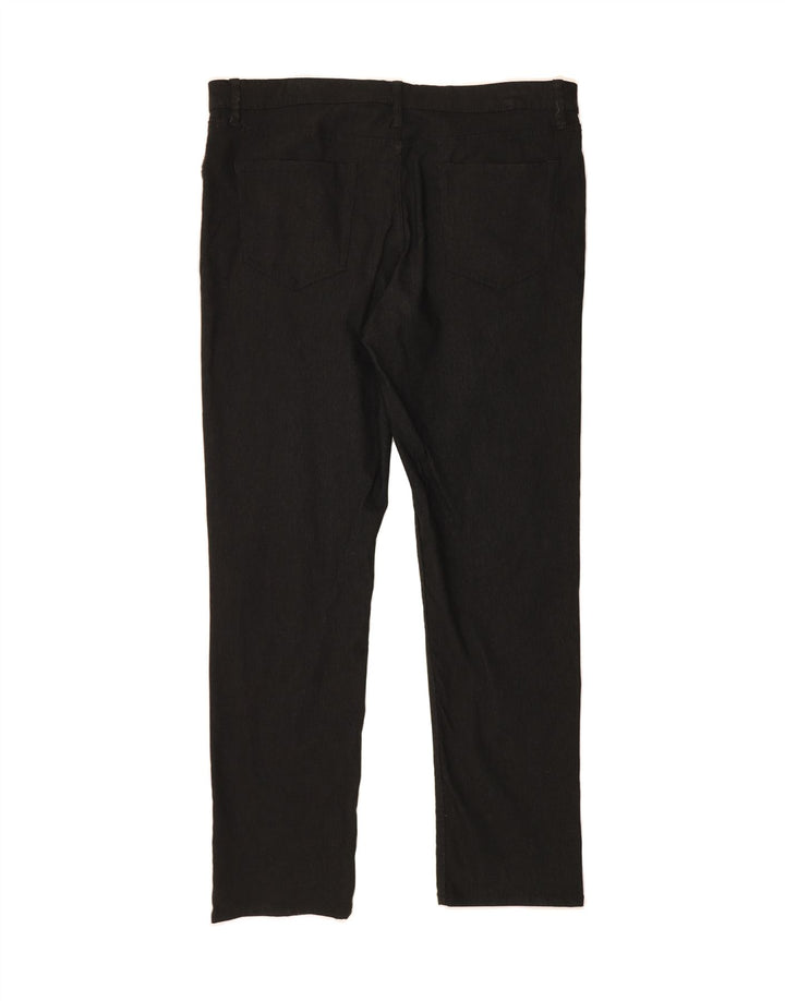 IZOD Mens Straight Casual Trousers W38 L32 Black Rayon Vintage Izod and Second-Hand Izod from Messina Hembry 