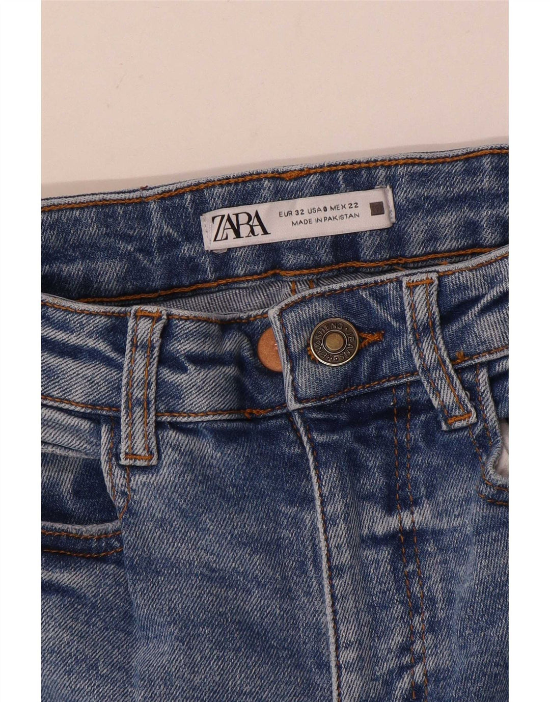 Zara Womens Flared Jeans EU 32 2XS W22 L34 Blue