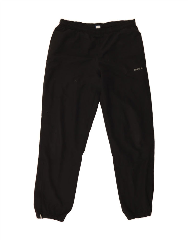 REEBOK Mens Tracksuit Trousers Joggers Small Black Polyester Vintage Reebok and Second-Hand Reebok from Messina Hembry 