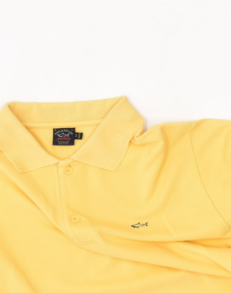 PAUL & SHARK Boys Polo Shirt 11-12 Years Yellow Cotton | Vintage Paul & Shark | Thrift | Second-Hand Paul & Shark | Used Clothing | Messina Hembry 