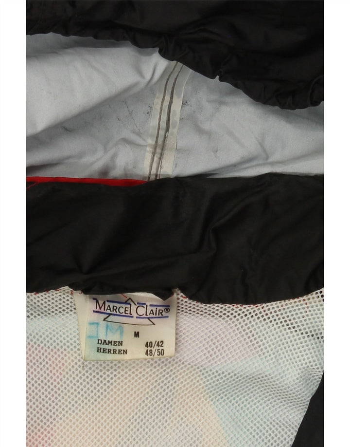 MARCEL CLAIR Mens Loose Fit Hooded Rain Jacket UK 38 Medium Black
