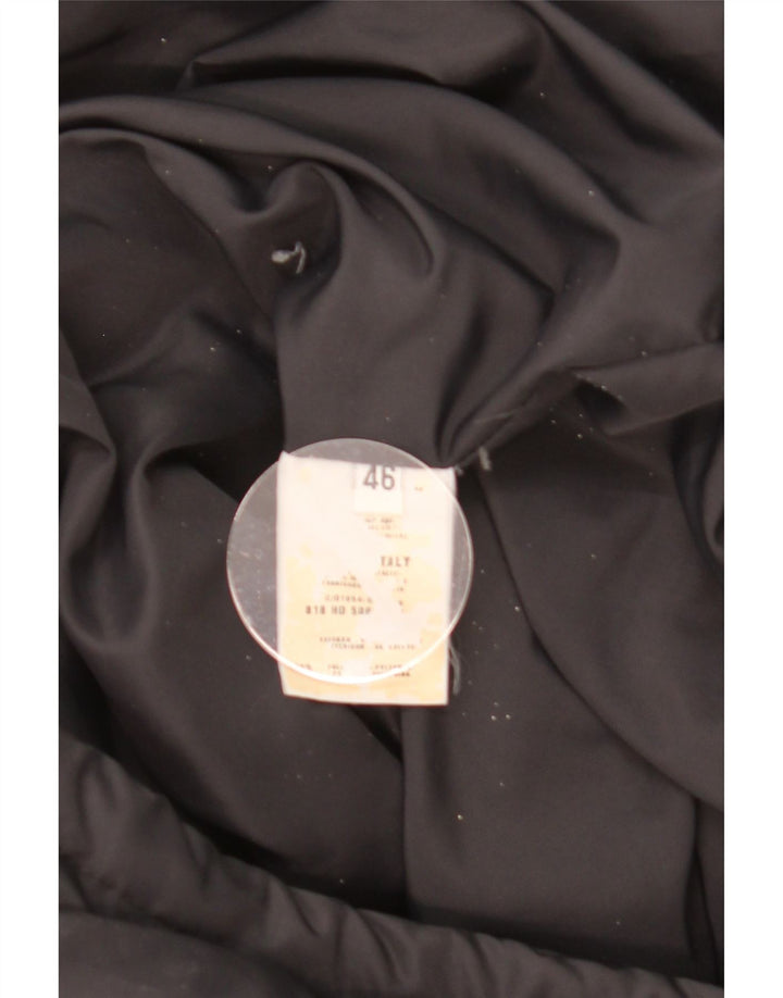 Vintage Womens Hooded Oversized Padded Coat IT 46 Large Black Polyamide