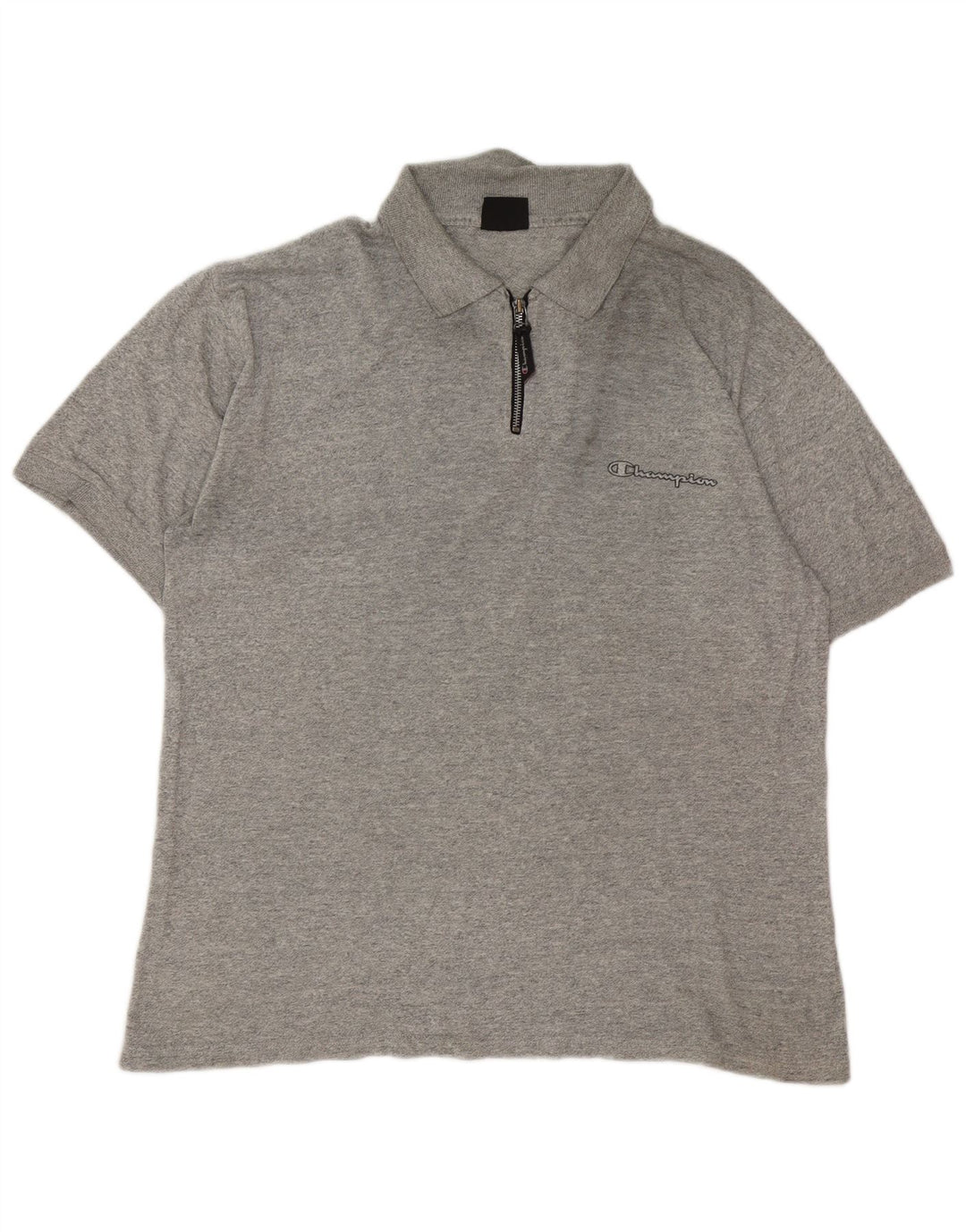 Champion Mens Polo Shirt Large Grey Flecked