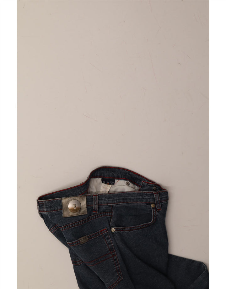 TRUSSARDI Womens Tapered Jeans W27 L32 Blue Cotton Vintage Trussardi and Second-Hand Trussardi from Messina Hembry 