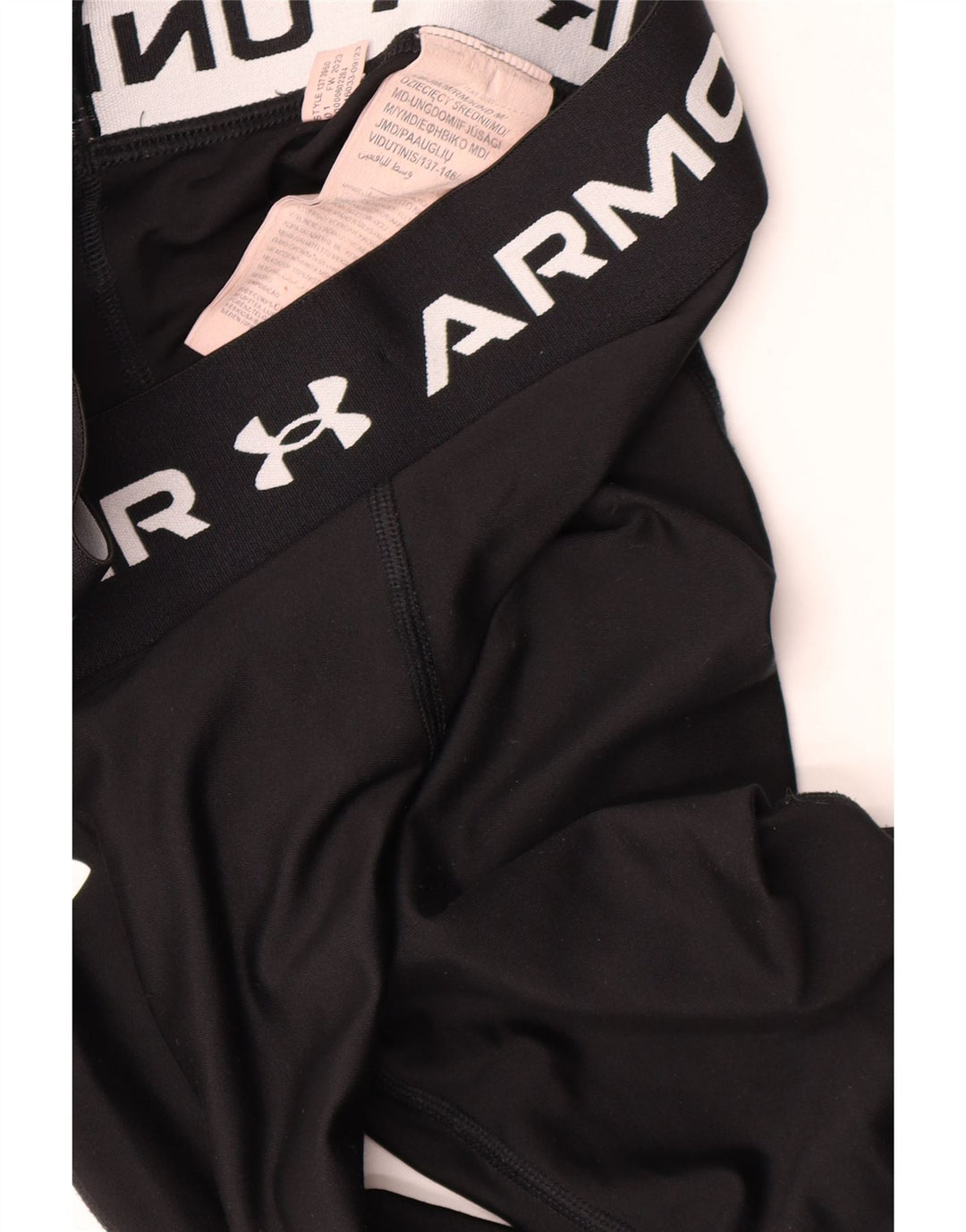 Under Armour Girls Graphic Leggings 9-10 Years  Black Polyester