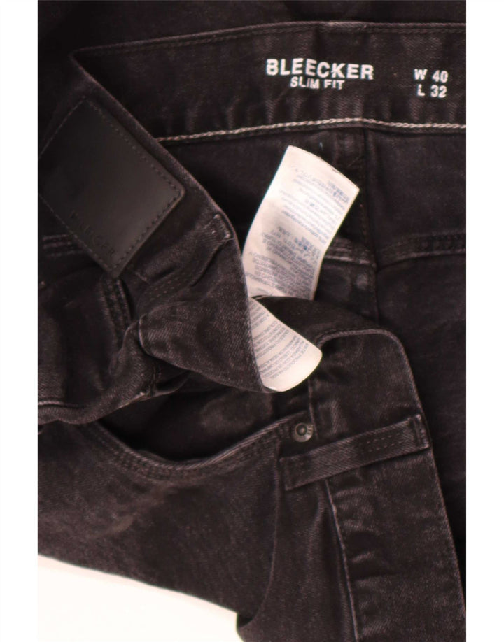 Tommy Hilfiger Mens Bleecker Slim Jeans W40 L32 Black Cotton