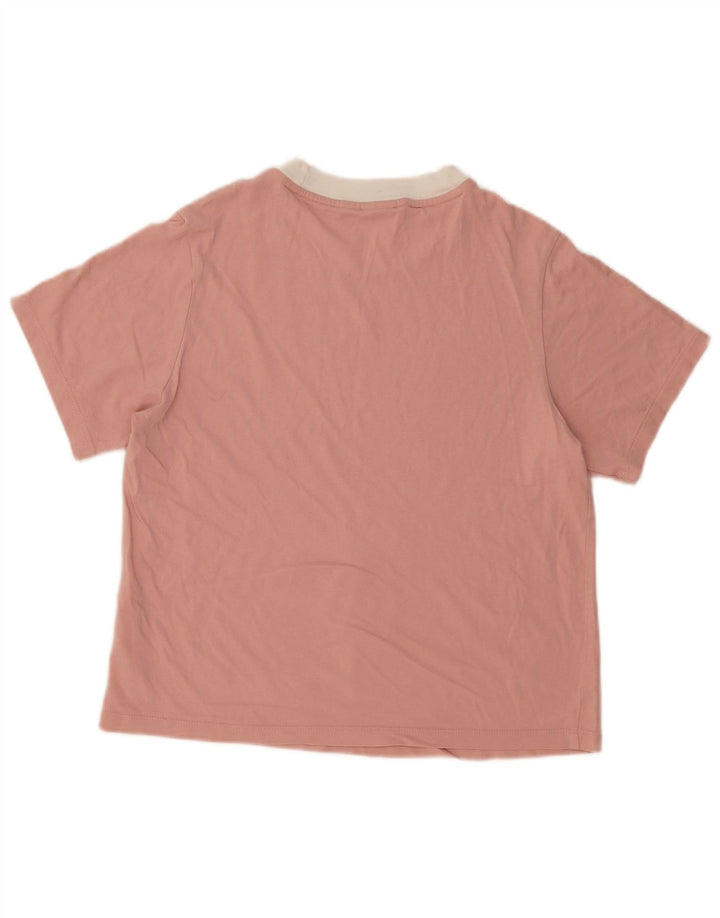 Adidas Womens Oversized T-Shirt Top UK 8 Small Pink Cotton