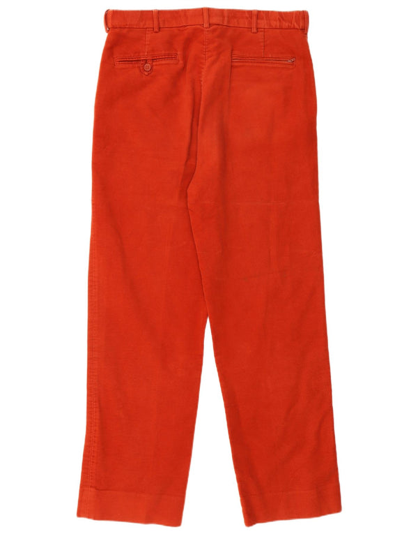 PETER CHRISTIAN Mens Straight Chino Trousers W34 L30 Red Cotton