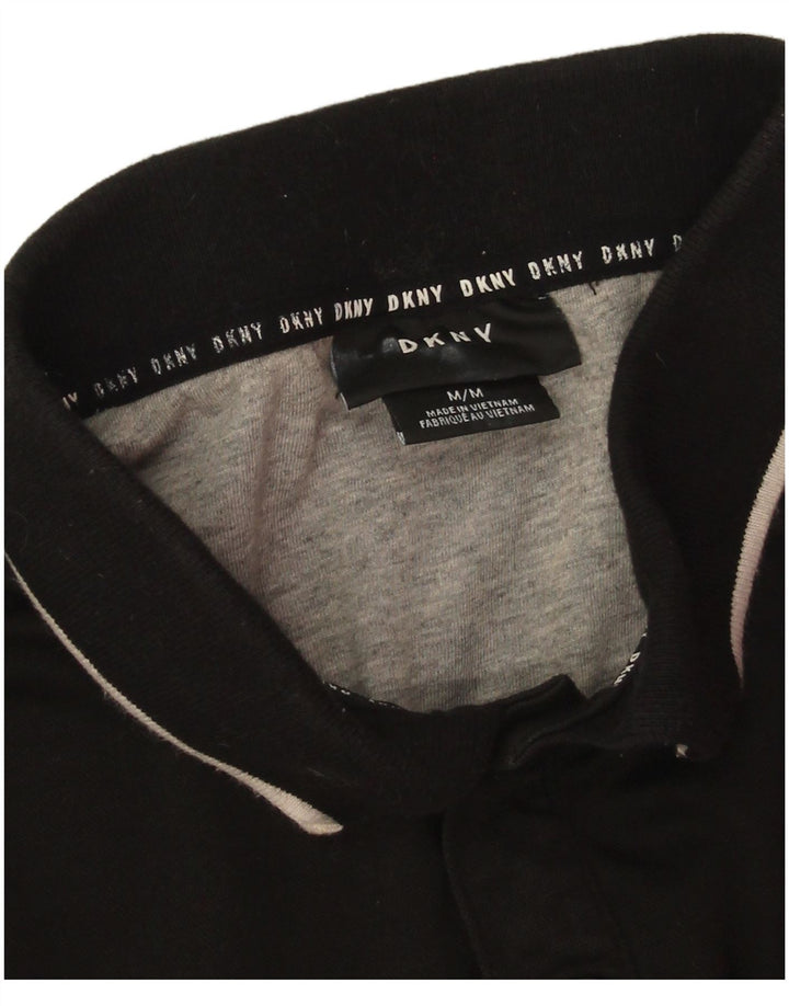 Dkny Mens Polo Shirt Medium Black Cotton