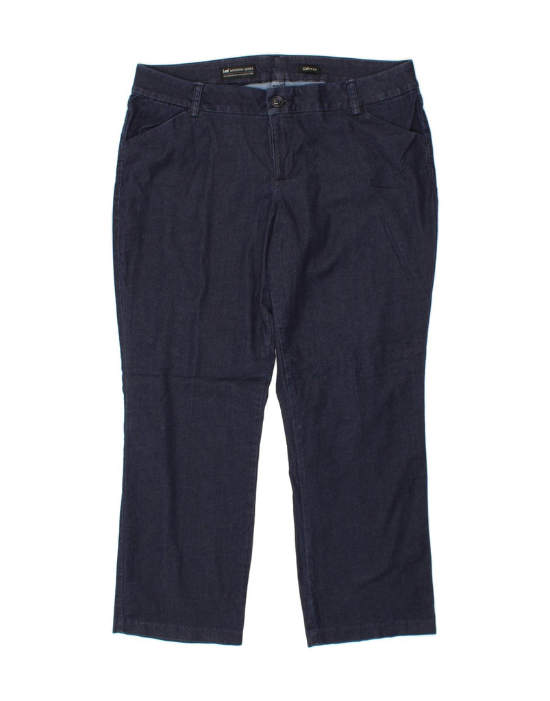 LEE Womens Curvy Fit Tapered Casual Trousers US 20 3XL W40 L32 Navy Blue Vintage Lee and Second-Hand Lee from Messina Hembry 