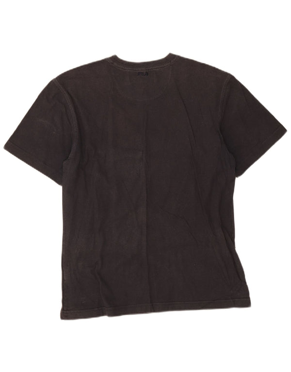 Fila Mens Graphic T-Shirt Top XS Black Cotton