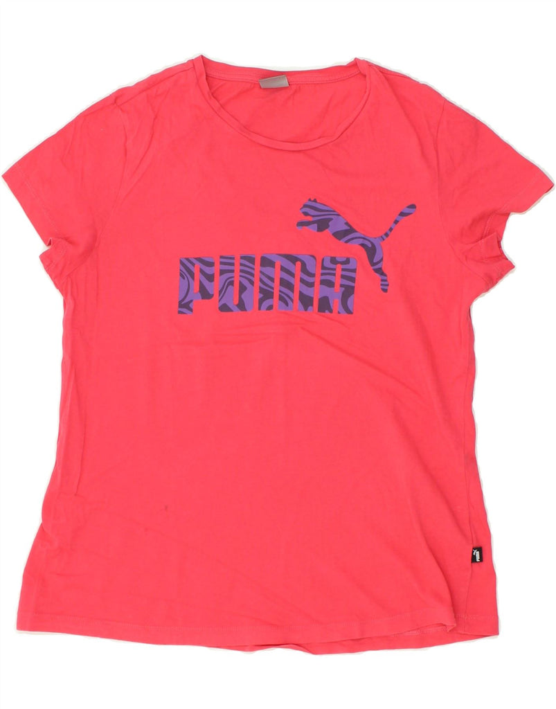 PUMA Womens Graphic T-Shirt Top UK 18 XL Red Cotton | Vintage Puma | Thrift | Second-Hand Puma | Used Clothing | Messina Hembry 