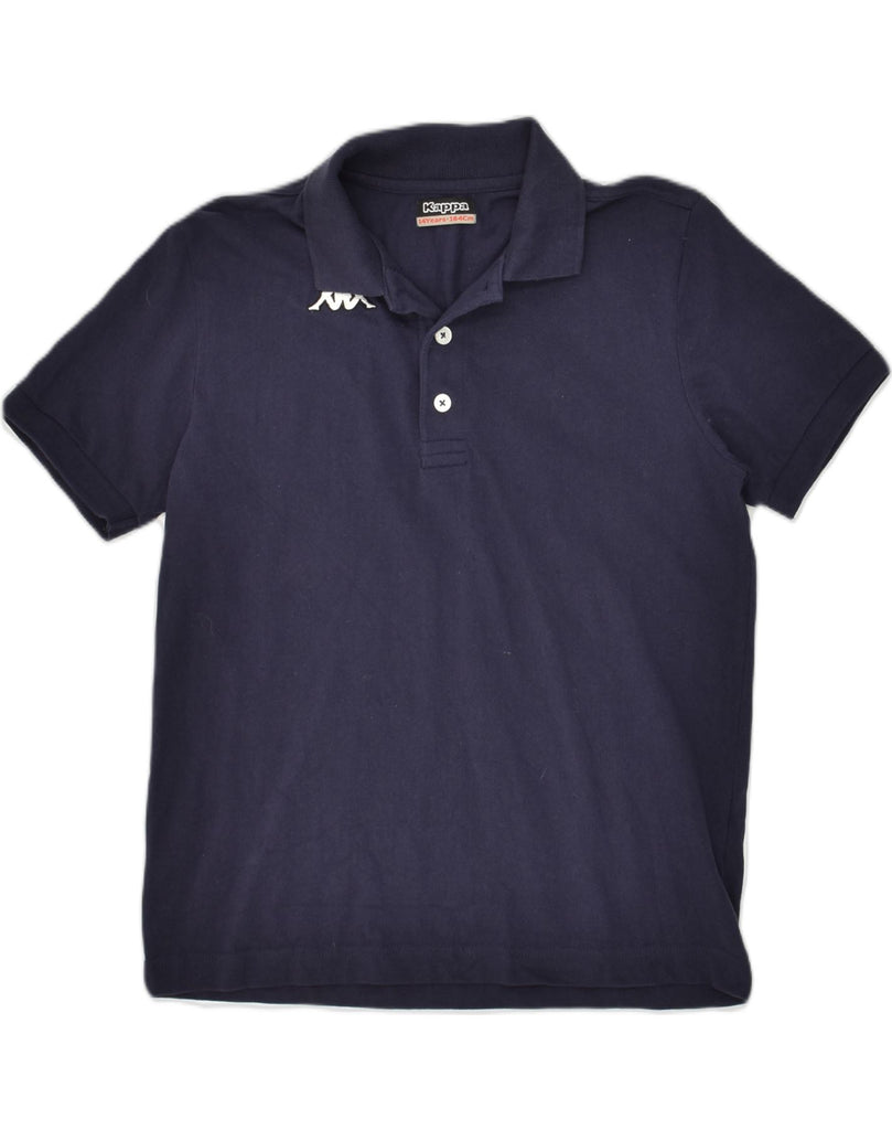 KAPPA Boys Polo Shirt 13-14 Years Navy Blue Cotton | Vintage Kappa | Thrift | Second-Hand Kappa | Used Clothing | Messina Hembry 