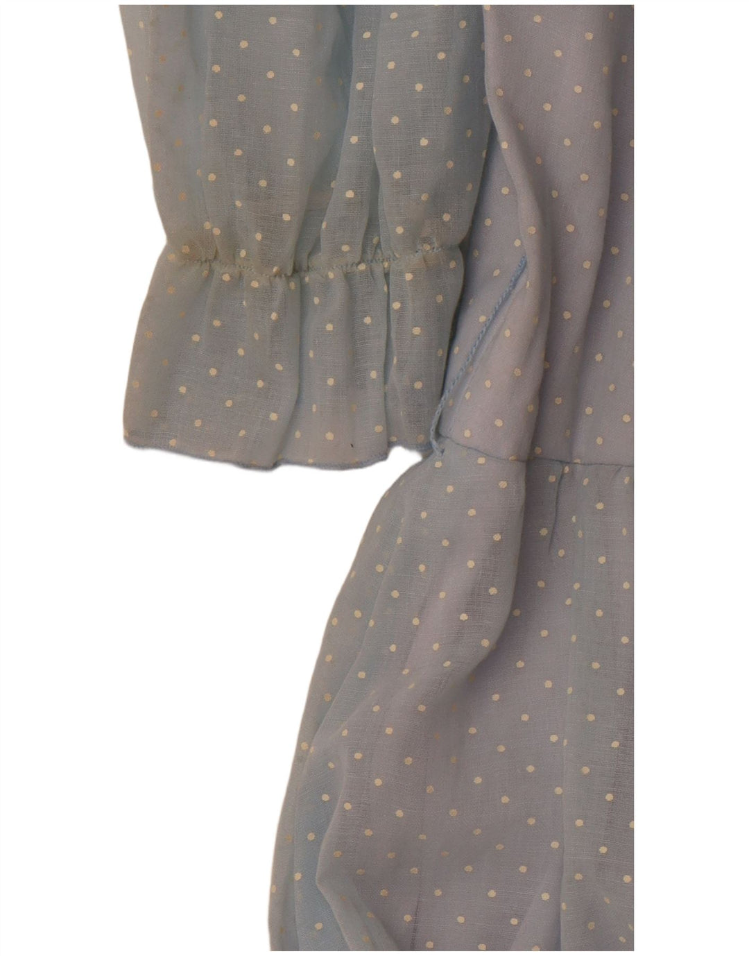 JOHN BENTLEY Womens Ruffle Front Maxi Dress UK 12 Medium  Blue Spotted