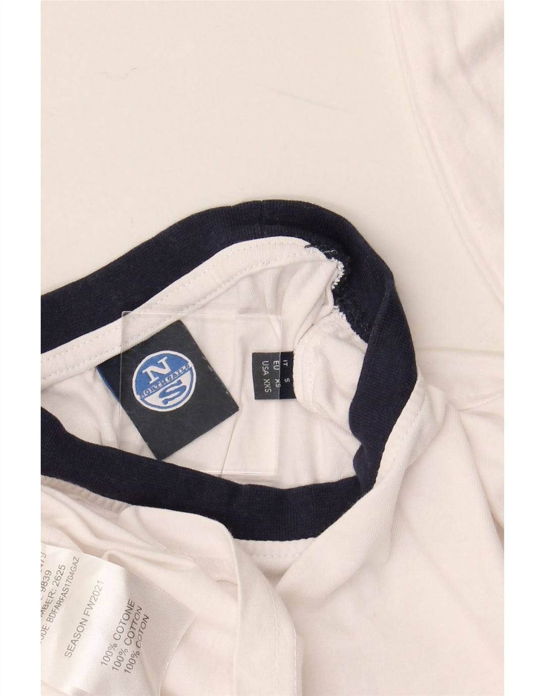 NORTH SAILS Mens Top Long Sleeve XS White Cotton